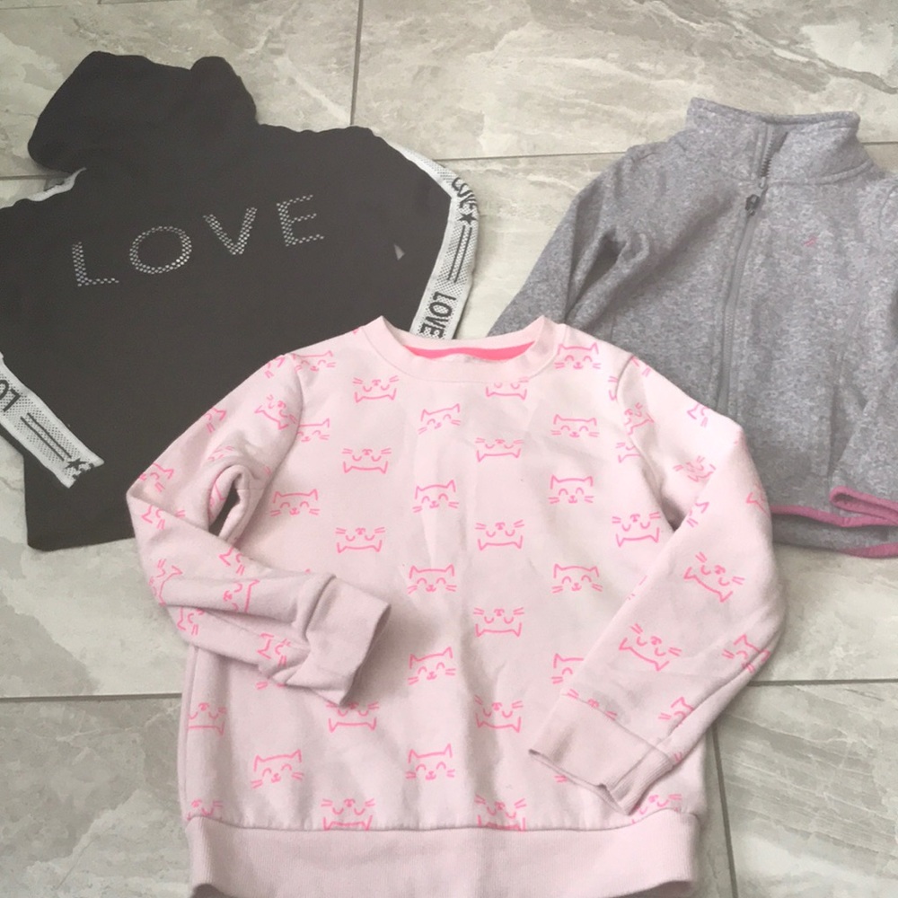 GIRLS - Lot of Three Sweatshirt and Jacket | M(7-8)